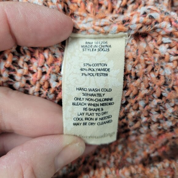 Soft Surroundings Sweater Open Knit Crochet Tunic Womens Plus Sz 1X Breezy Boho - Picture 7 of 8